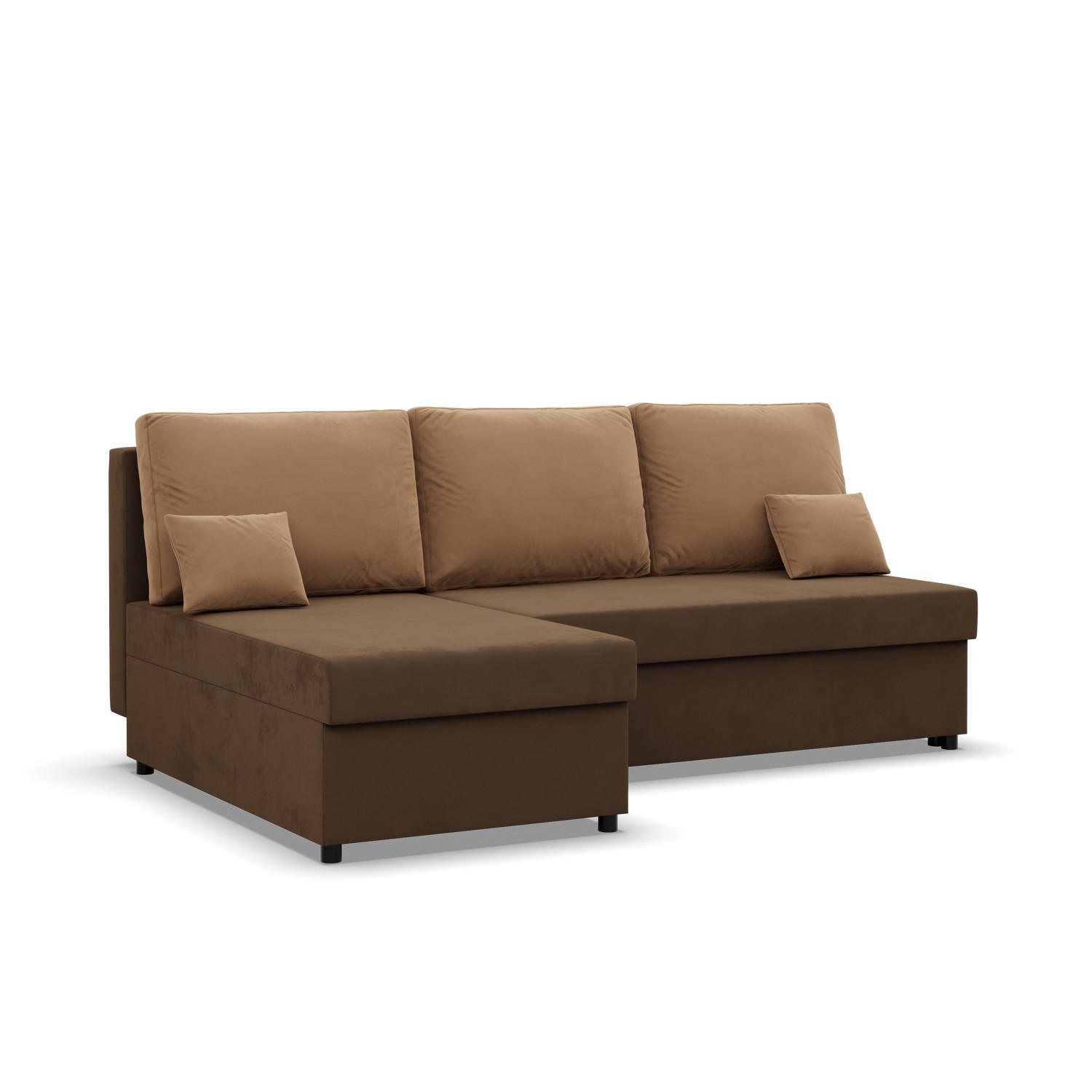 ECKSOFA MIT SCHLAFFUNKTION KEMI Braun - Braun, Textil (135/201cm) - Mebligo