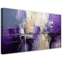 LEINWANDBILD Abstraktion Violett Minimalismus 120x60cm - Lila, Textil (120/60cm) - Feeby