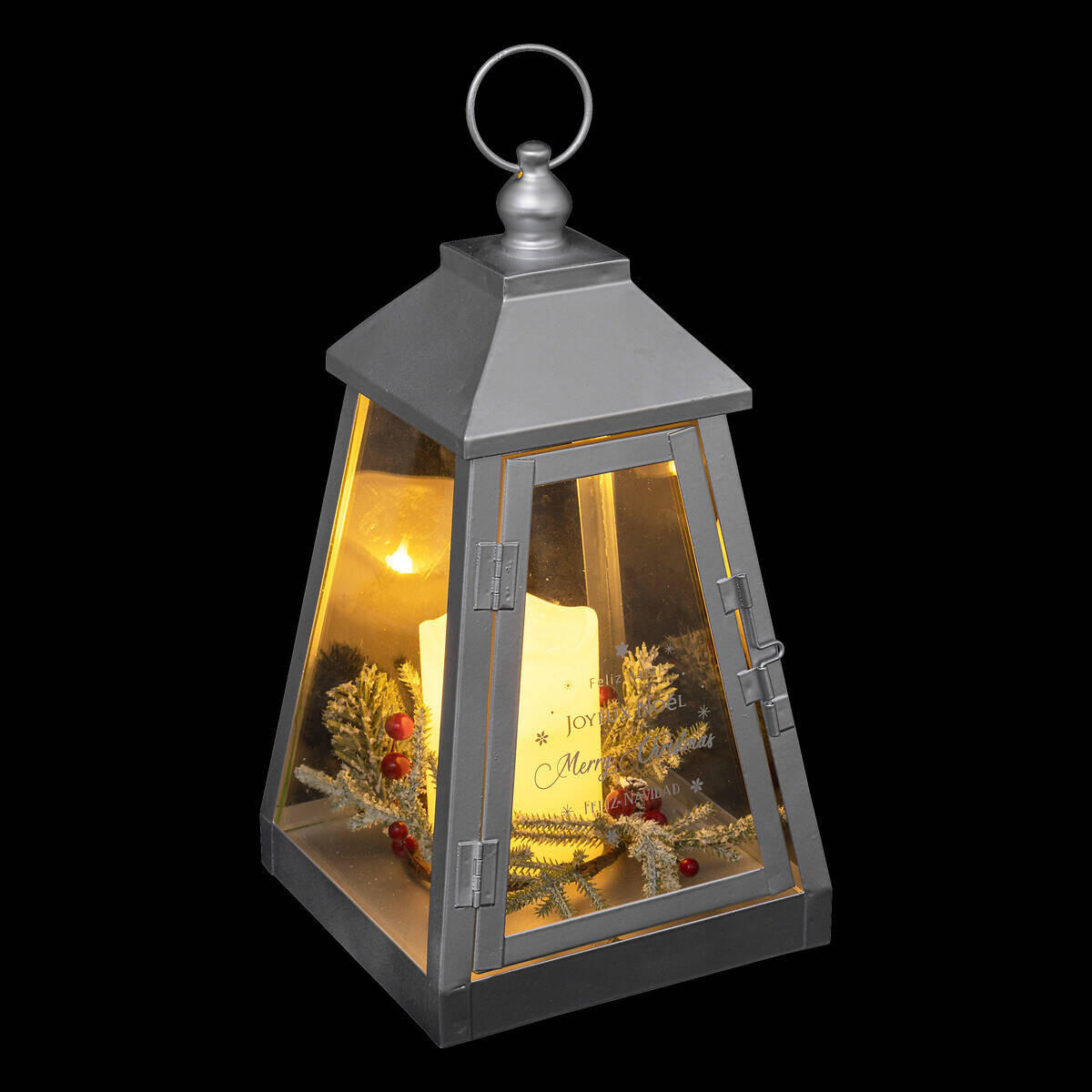 LATERNE LED Metall 32/17 cm - Weiß, Metall (17/32/17cm) - Atmosphera Createur d´interieur
