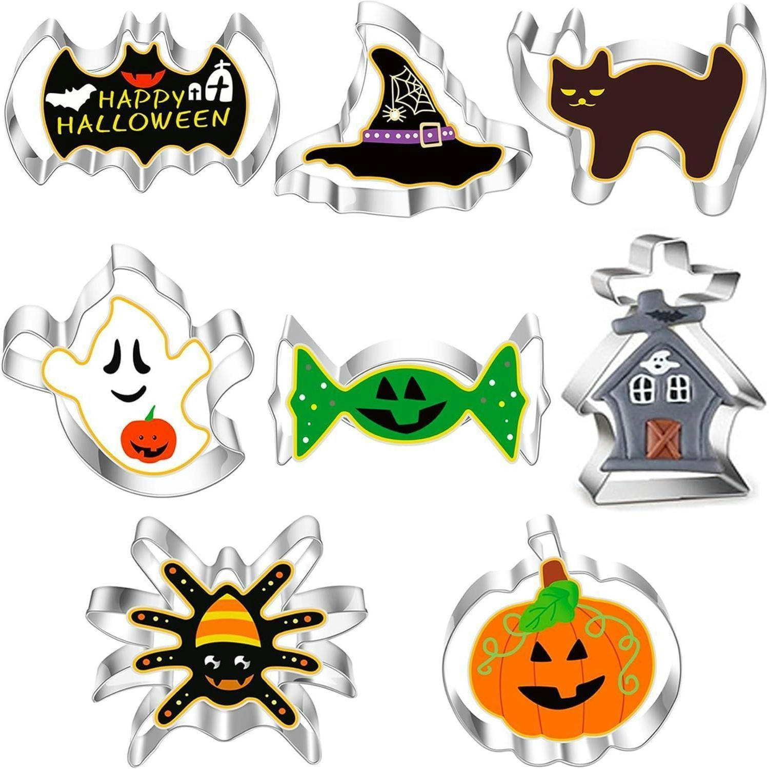 AUSSTECHFORMEN Set 8-teilig Halloween Edelstahl - Multicolor, Metall (8.5/2/9cm)