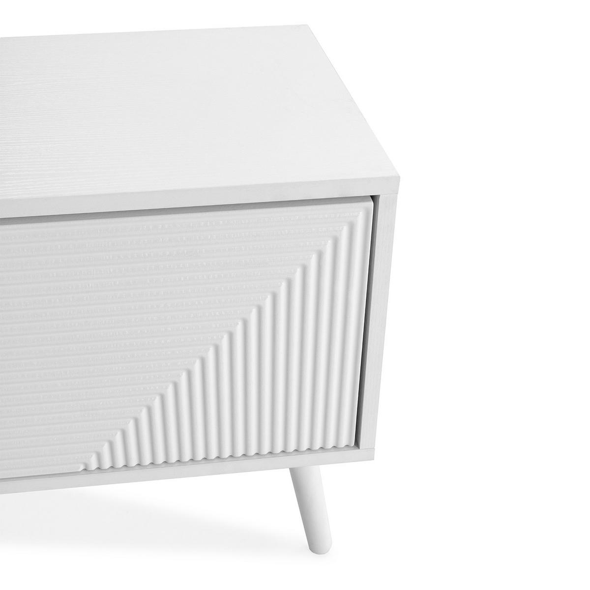TV-ELEMENT Telmo 3 türen Weiß 130 cm - Weiß, Holzwerkstoff (130/45/40cm) - VS Venta-stock