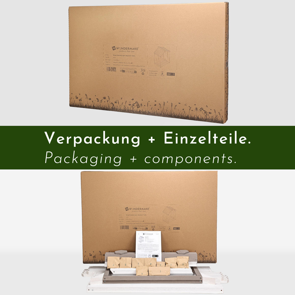 KAMINHOLZREGAL depositio1 - Weiß, Holz (110/150/75cm) - WONDERMAKE
