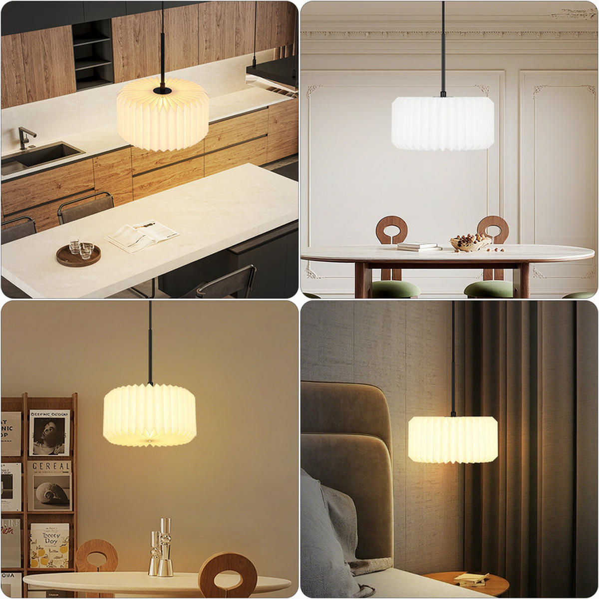 PENDELLEUCHTE Feuchtwangen II 24/24/152cm - Weiß, Metall (24/24/152cm) - Nettlife