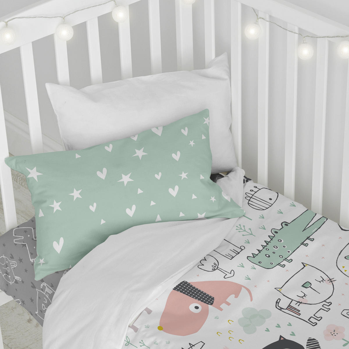 BETTBEZUG 2er-Set teiliges best buddies 100x120 cm (kinderbett) mehrfarbig - Multicolor, Textil (100/120cm) - Happy Friday