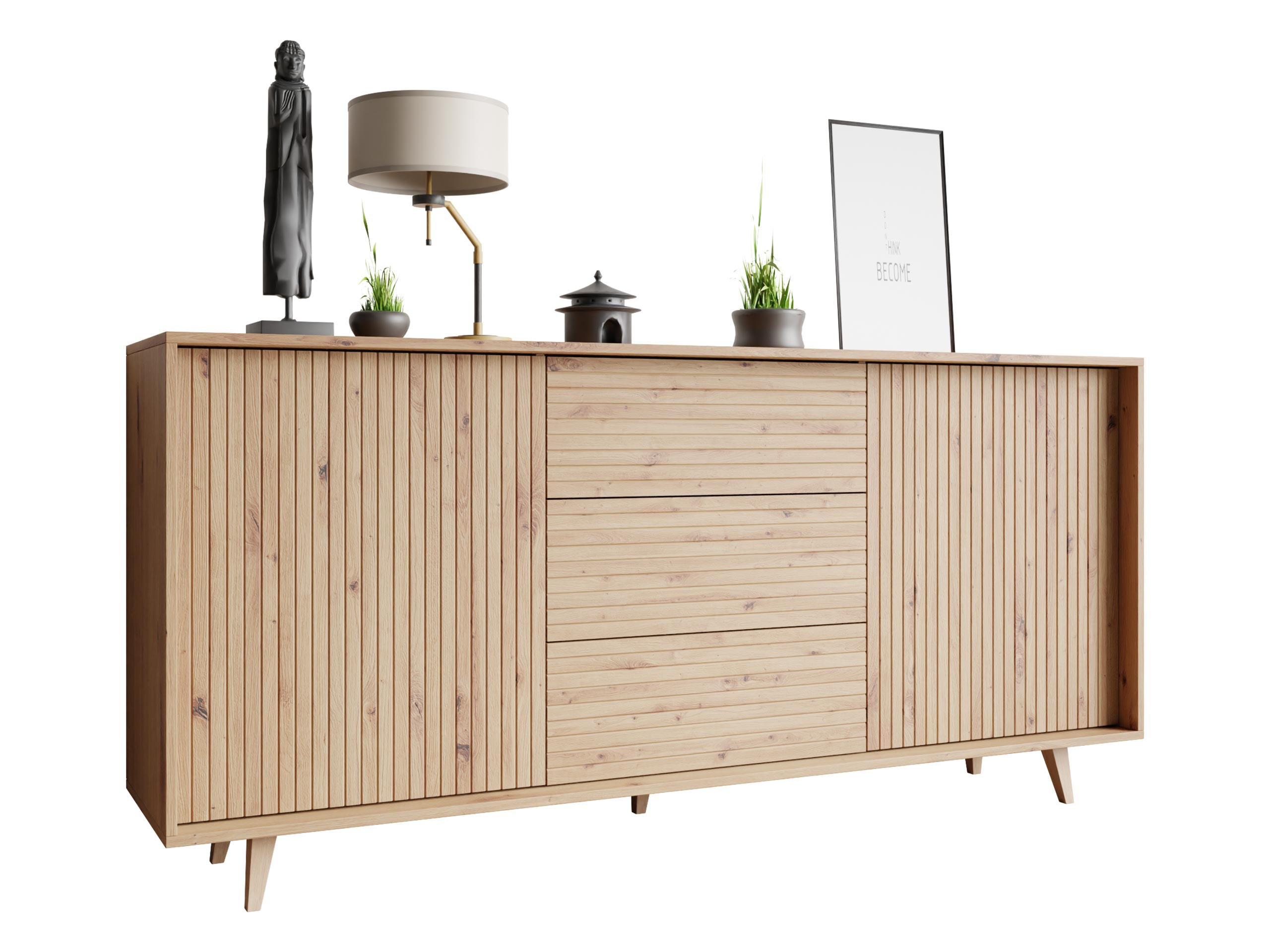 KOMMODE Ferido - Beige, Holzwerkstoff (180/84/40cm) - MIRJAN24