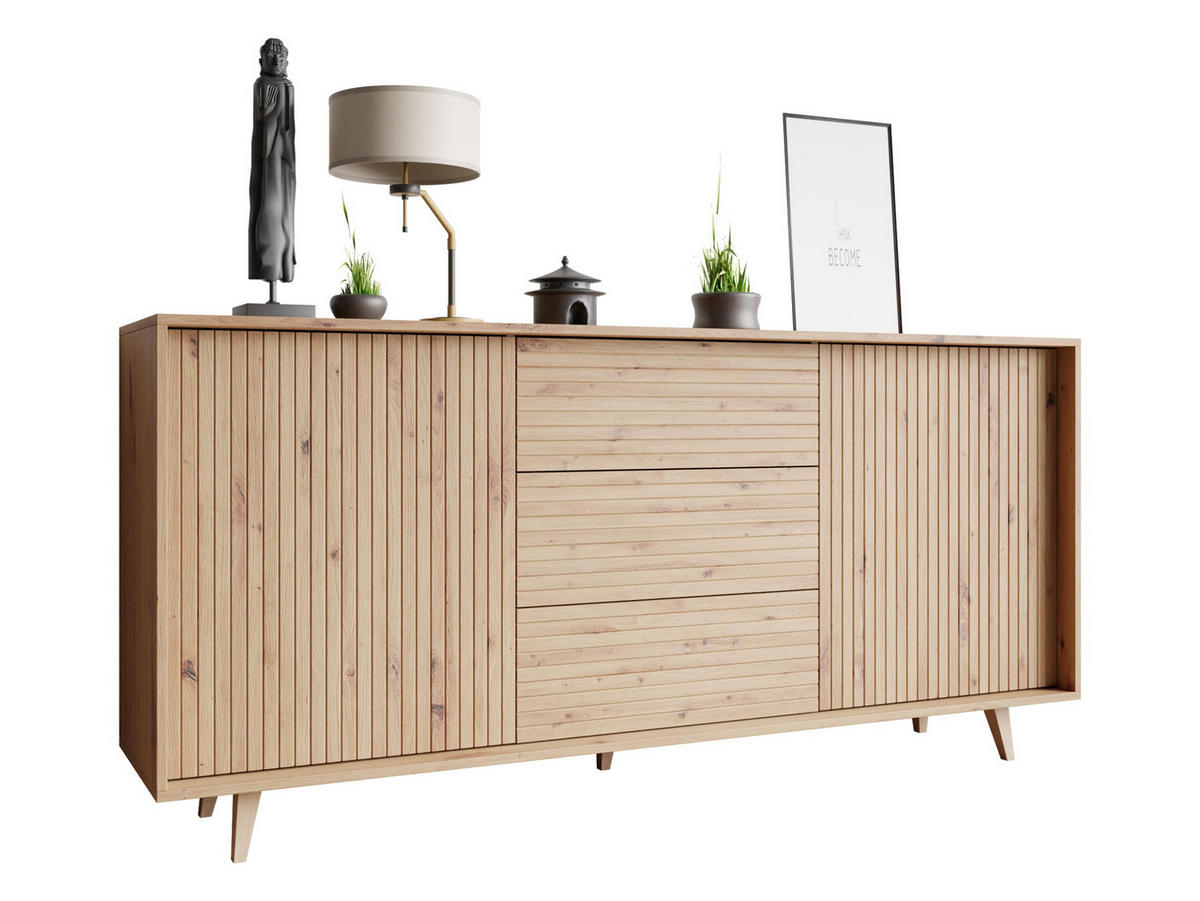 KOMMODE Ferido - Beige, Holzwerkstoff (180/84/40cm) - MIRJAN24