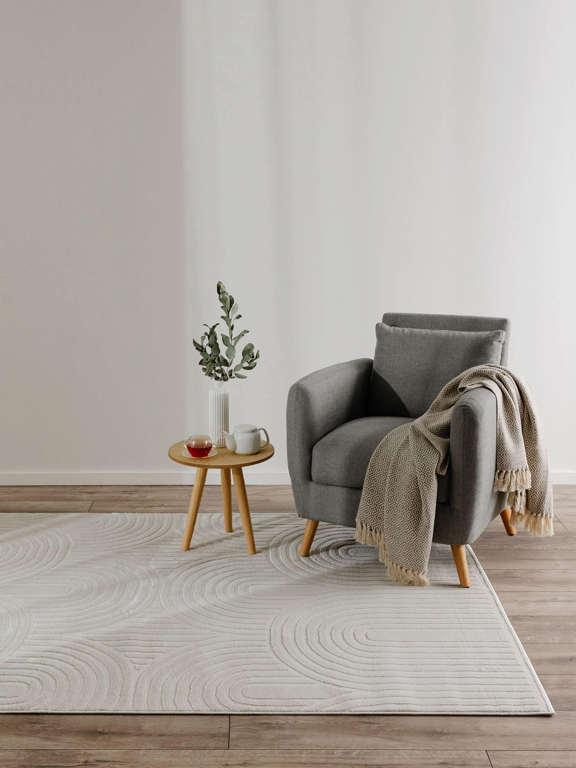 TEPPICH Claire Cream 200x300 cm - Creme, Kunststoff (200/300cm) - benuta