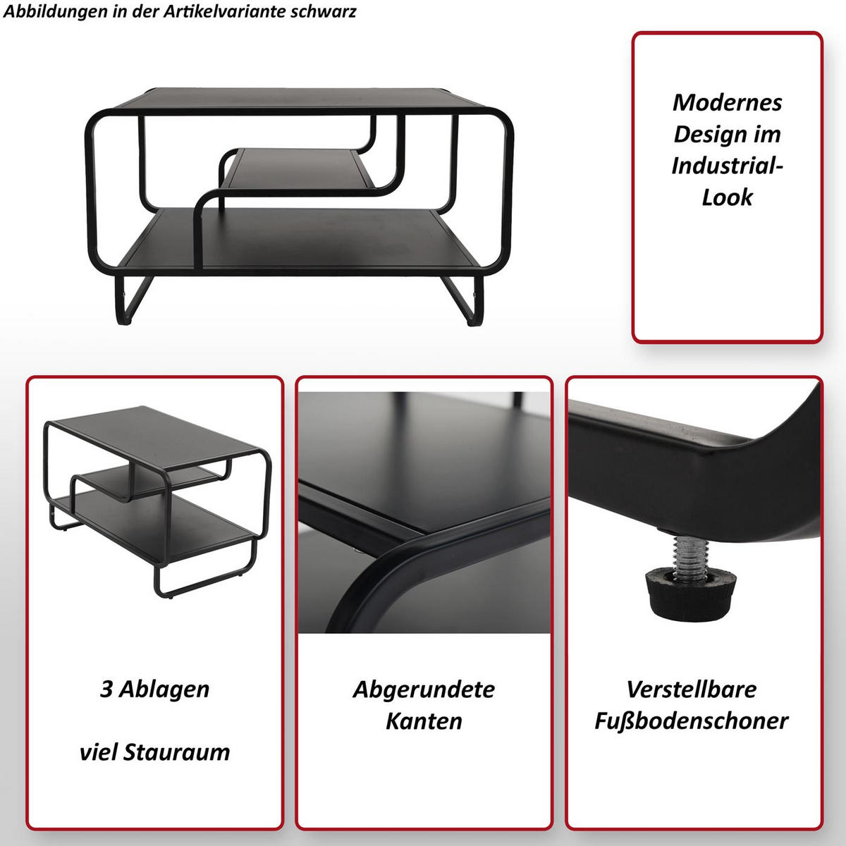 COUCHTISCH rechteck Weiß - Weiß, Metall (40/80/45cm) - MCW