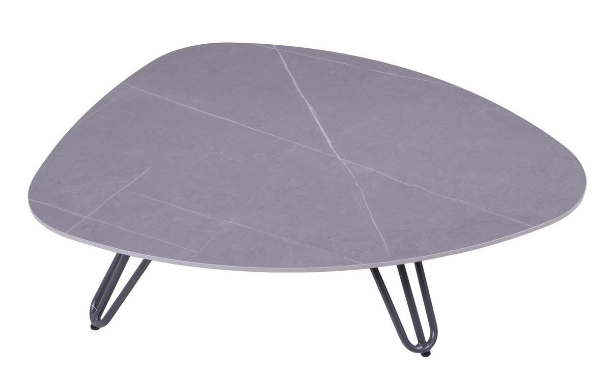 GARTENTISCH Kalle 110 cm Terrassentisch - Grau, Metall (88/110/31.5cm) - DELUKE