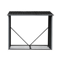 KAMINHOLZREGAL - 170 cm x 67 cm - metall - anthrazitgrau Derwood - Anthrazit, Metall (170/135/67cm) - Vente-Unique