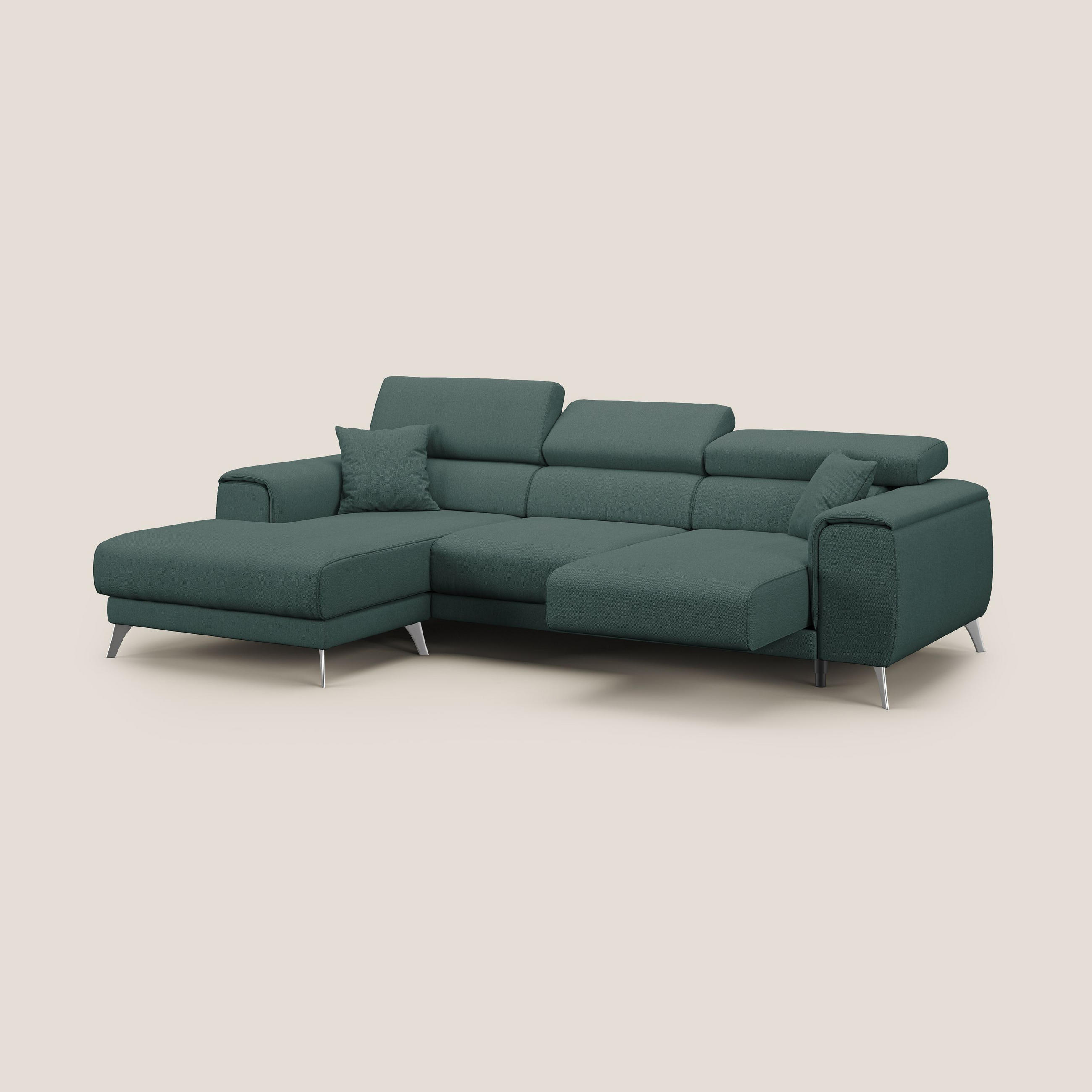 ECKSOFA LINKS Fusion - Grün, Textil (260/102cm) - Divani.store