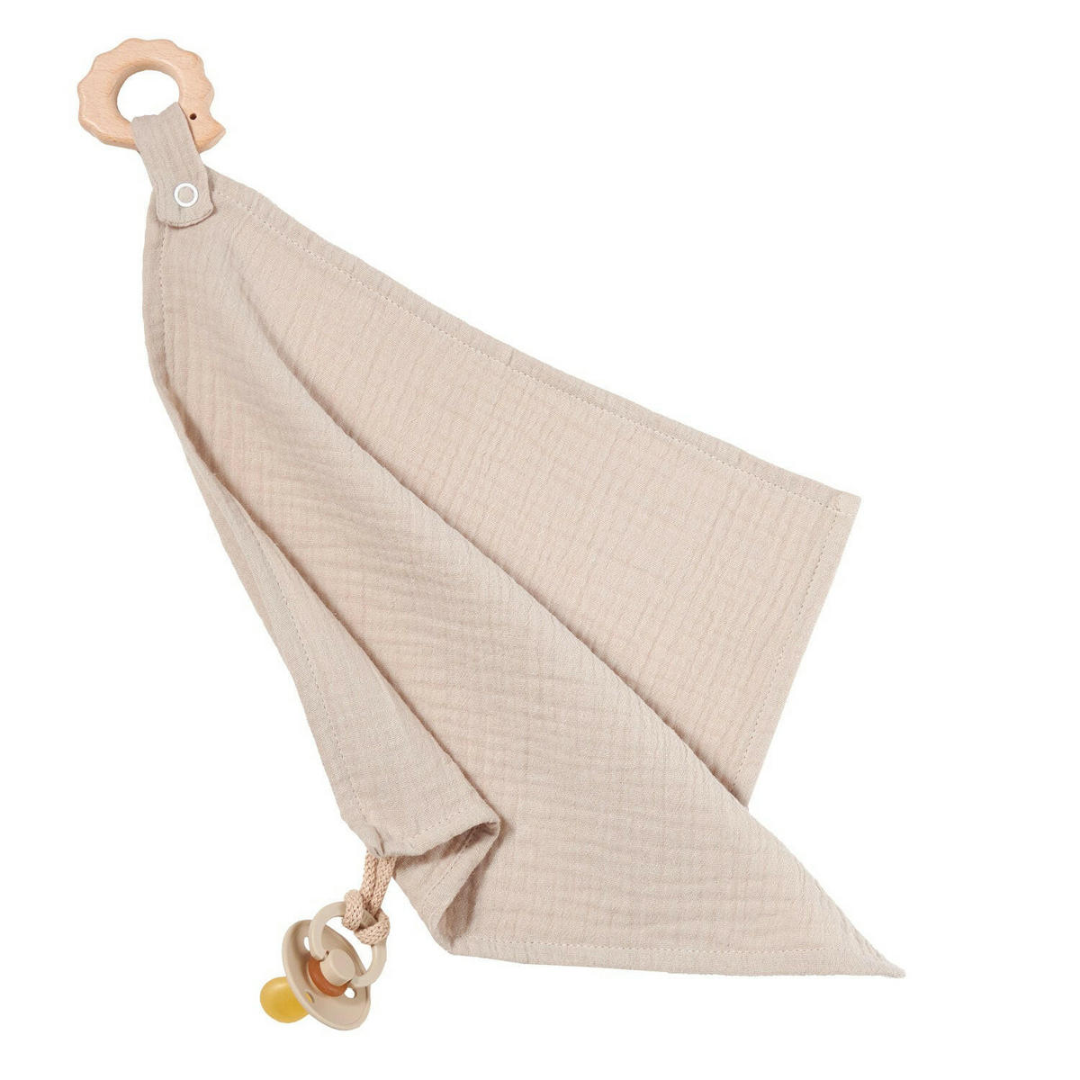 KUSCHELTUCH Musselin Igel Sand - Beige, Textil (30/1/30cm) - nordic coast company