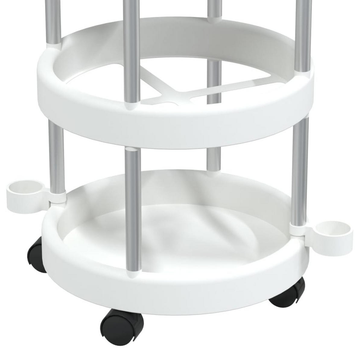 REINIGUNGSWAGEN Mit Aufbewahrungskorb Aluminium - Silberfarben, Metall (34/75/34cm) - vidaXL