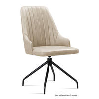 ESSZIMMERSTUHL drehbar (2er-Set) Doreen 52x91x60 Schwarz/Natur - Schwarz/Naturfarben, Kunststoff (60/91/52cm) - 58aufmkessel