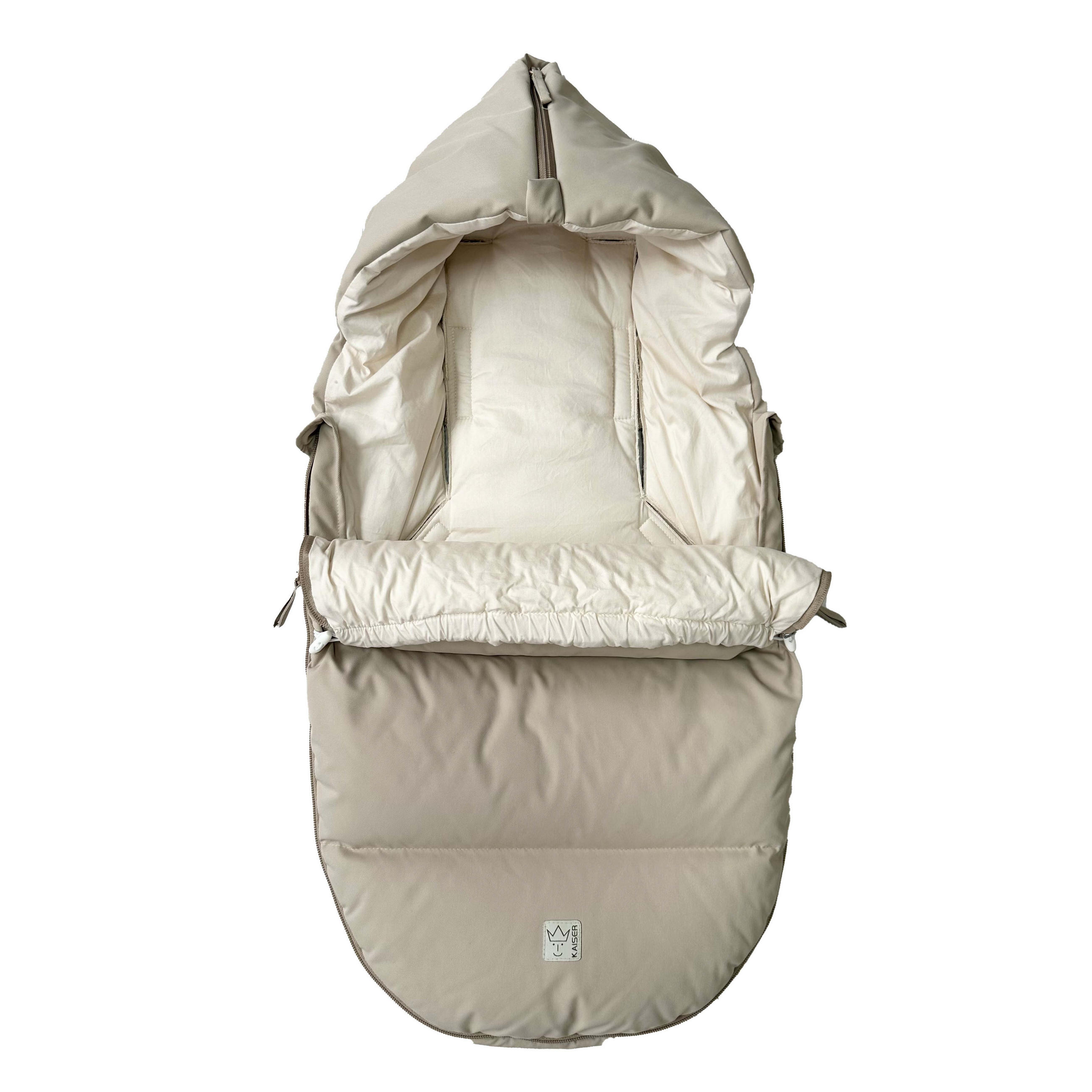 BABYSCHALENFUSSSACK Little Dowwny, sand - Beige, Textil (40/7/80cm) - Kaiserbaby