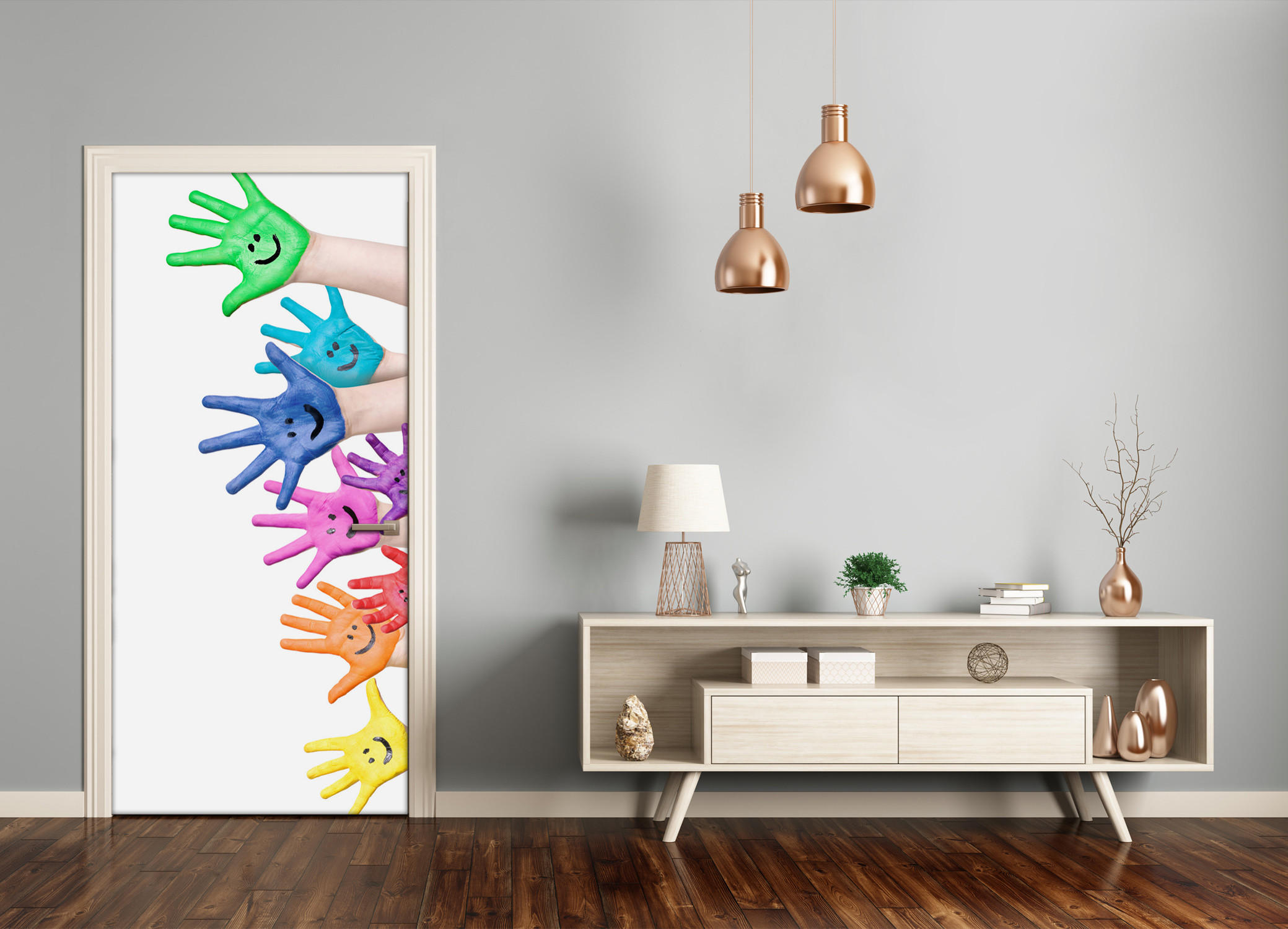 TÜRAUFKLEBER 95x205 cm Dekorativ für Türen - Multicolor, Kunststoff (95/205/0.01cm) - TULUP