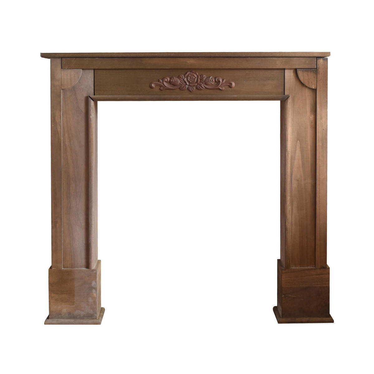 KAMINUMRANDUNG Braun 21/105/100 cm - Braun, Holz (21/100/105cm) - Mobili Rebecca