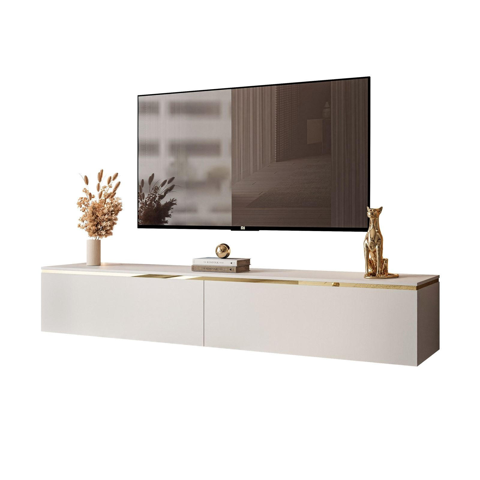 Lookway Hängeschrank Kaschmir, Gold 180x32x40 cm