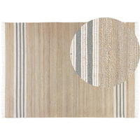 TEPPICH geflochten Mirza 230/160 cm - Beige, Naturmaterialen (160/230cm) - Beliani