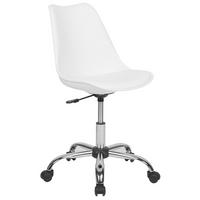 BÜRODREHSTUHL Kunststoff Weiß Dakota - Weiß, Kunststoff/Textil (60/79/60cm) - Beliani