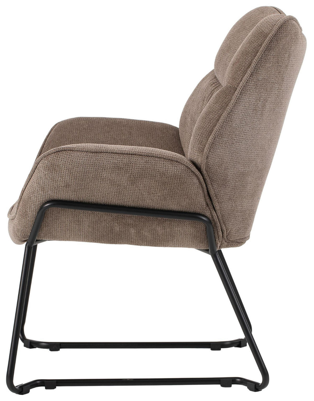 SESSEL Aliano - braun - Schwarz/Braun, Textil/Metall (67/76/73cm) - bene living