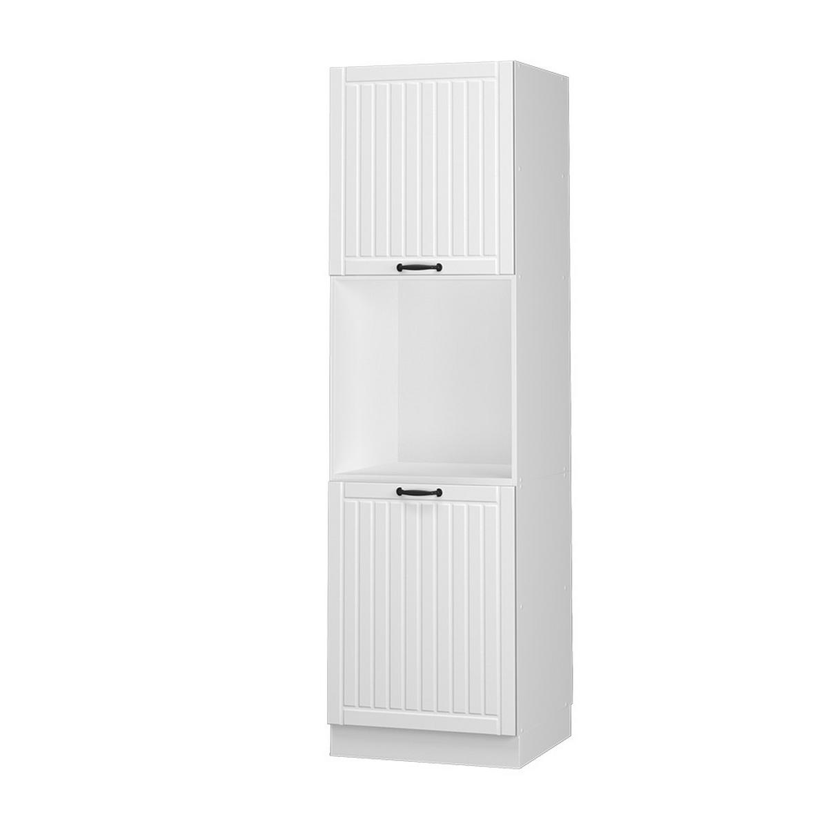 HERDUMBAUSCHRANK Fame-Line Weiß Landhaus 60 cm offen - Weiß, Holzwerkstoff (60/206.8/58cm) - Vicco