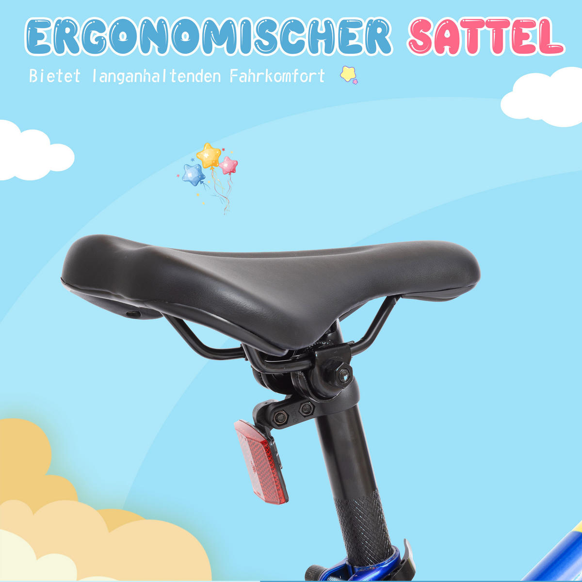 KINDERFAHRRAD 20 Zoll - Blau mit V-Bremsen und 6-Gang-Schaltung - Stahlrahmen - Blau, Metall (84cm) - Oxeza