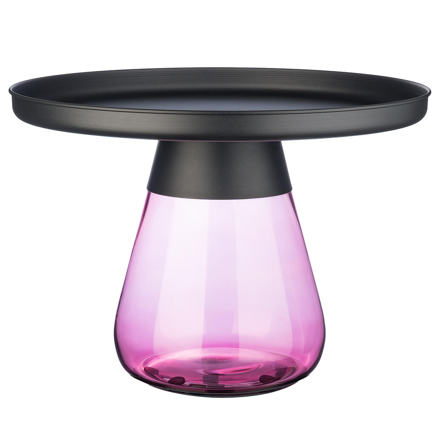 COUCHTISCH - Glas / Metall - Lila, Glas/Metall (43/43/43cm) - home24