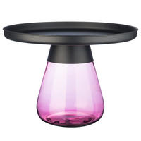 COUCHTISCH - Glas / Metall - Lila, Glas/Metall (43/43/43cm) - home24