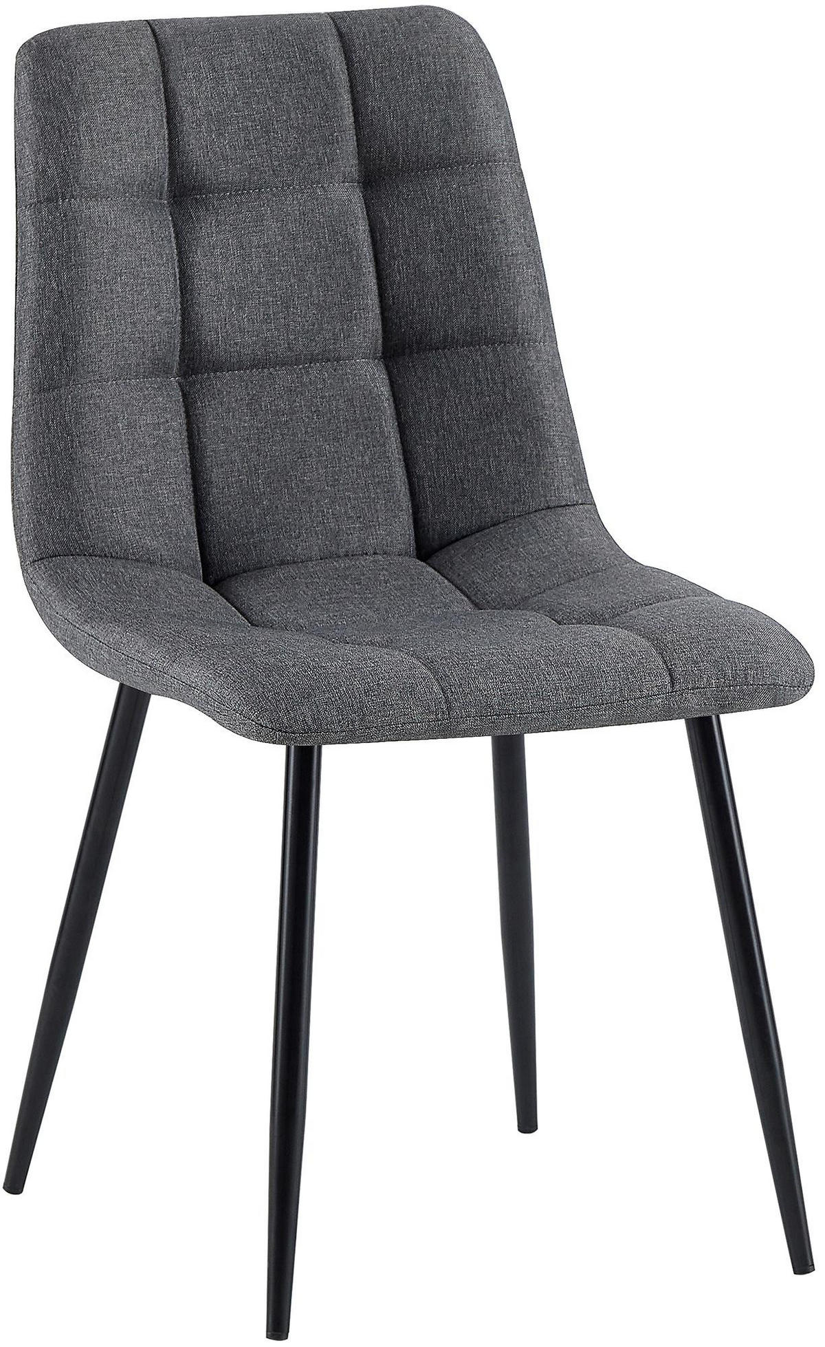 STUHL Stoff Dunkelgrau - Dunkelgrau, Textil/Metall (45/84/55cm) - CLP