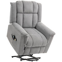 RELAXSESSEL Fernsehsessel Elektrisch Verstellbar Massagesessel mit Aufstehhilfe - Dunkelgrau, Textil (85/104/91cm) - HOMCOM