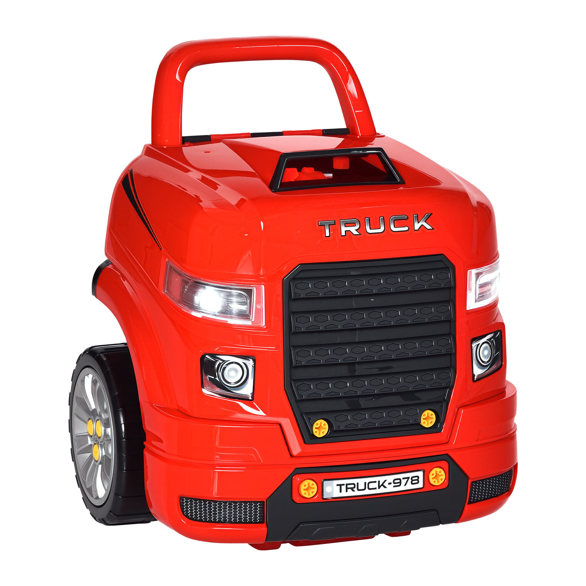 SPIELZEUG-LKW DE-18723 2-in-1 Mechaniker-Set mit Licht & Sound Rot - Rot, Kunststoff (39/47/40cm) - ComfortXL