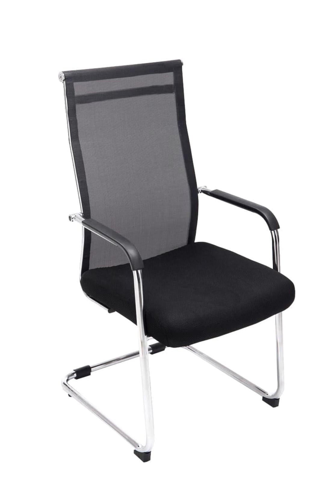 STUHL 2er Set Lederlook schwarz - Schwarz, Textil/Metall (55/106.5/62cm) - CLP