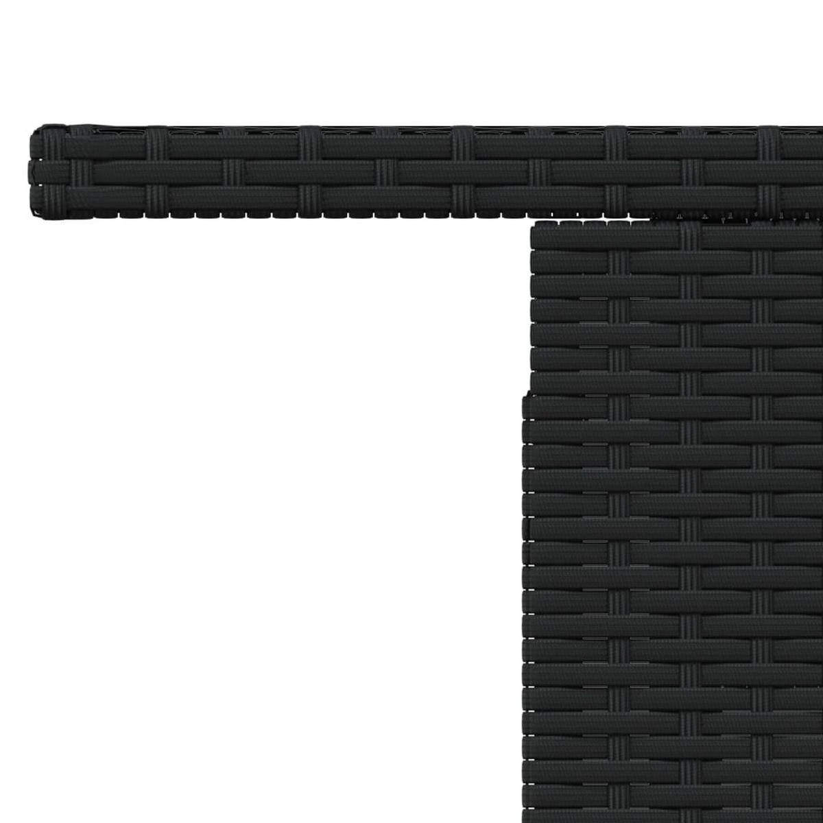 GARTENTISCH Schwarz 100/55/73 Cm Poly Rattan Und Akazienholz - Schwarz, Kunststoff (100/55/73cm) - vidaXL