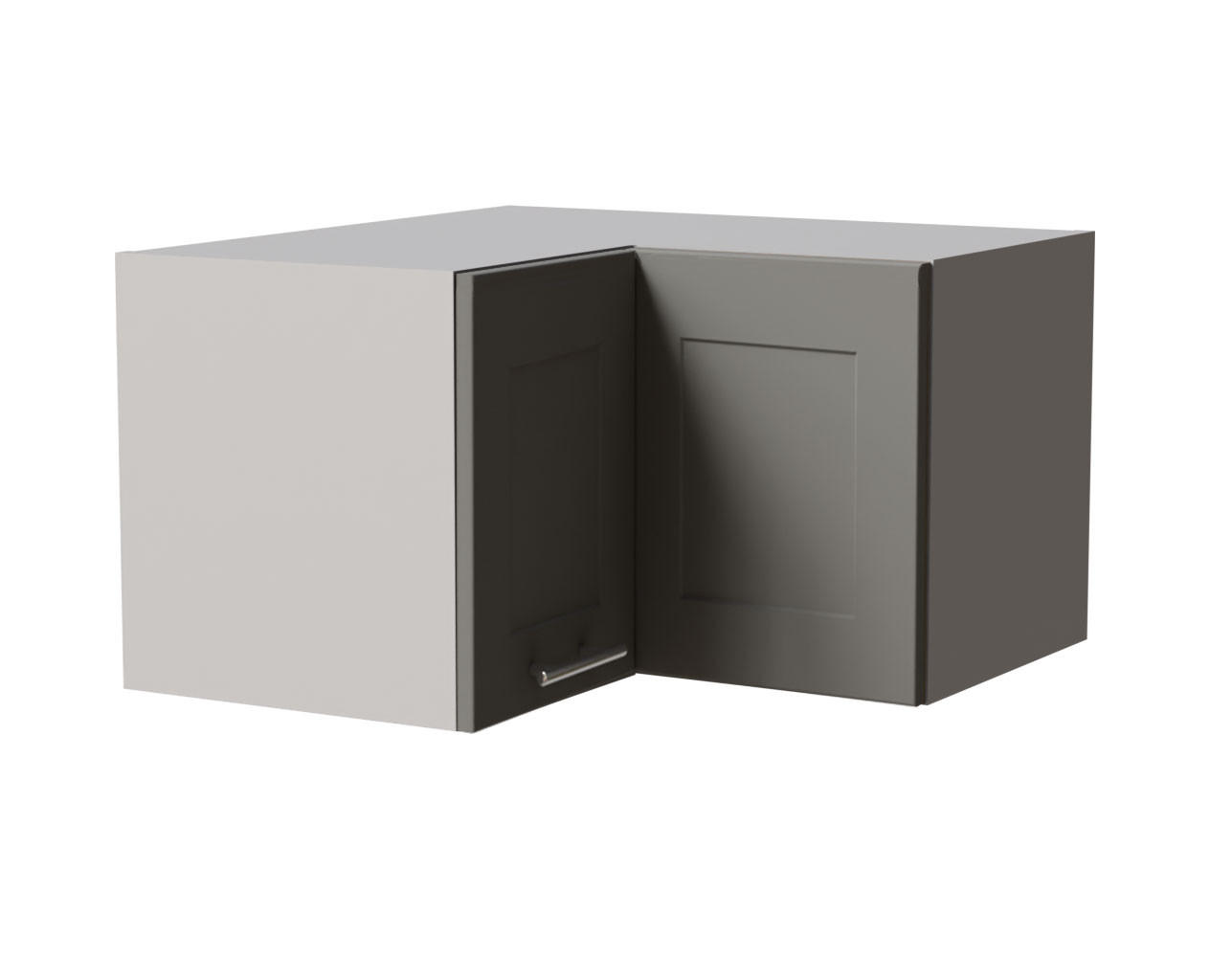 ECKHÄNGESCHRANK Oslo W12/60/36 Grau / Dust Grey Matt 60 / 60 / 36cm - Grau, Holz/Holzwerkstoff (60/36/60cm) - Feldmann-Wohnen
