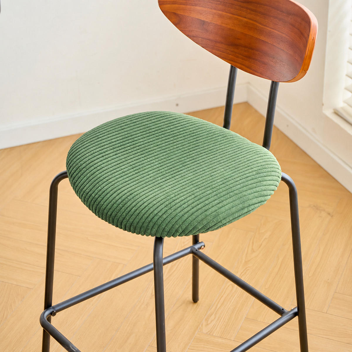 BARHOCKER 2er-Set Stoff Grün - Grün, Textil (50/94/59cm) - Nordlys