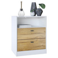 KOMMODE Pino Fronten in Eiche Natur - Eichefarben, Holzwerkstoff (56/67.5/36cm) - Vladon