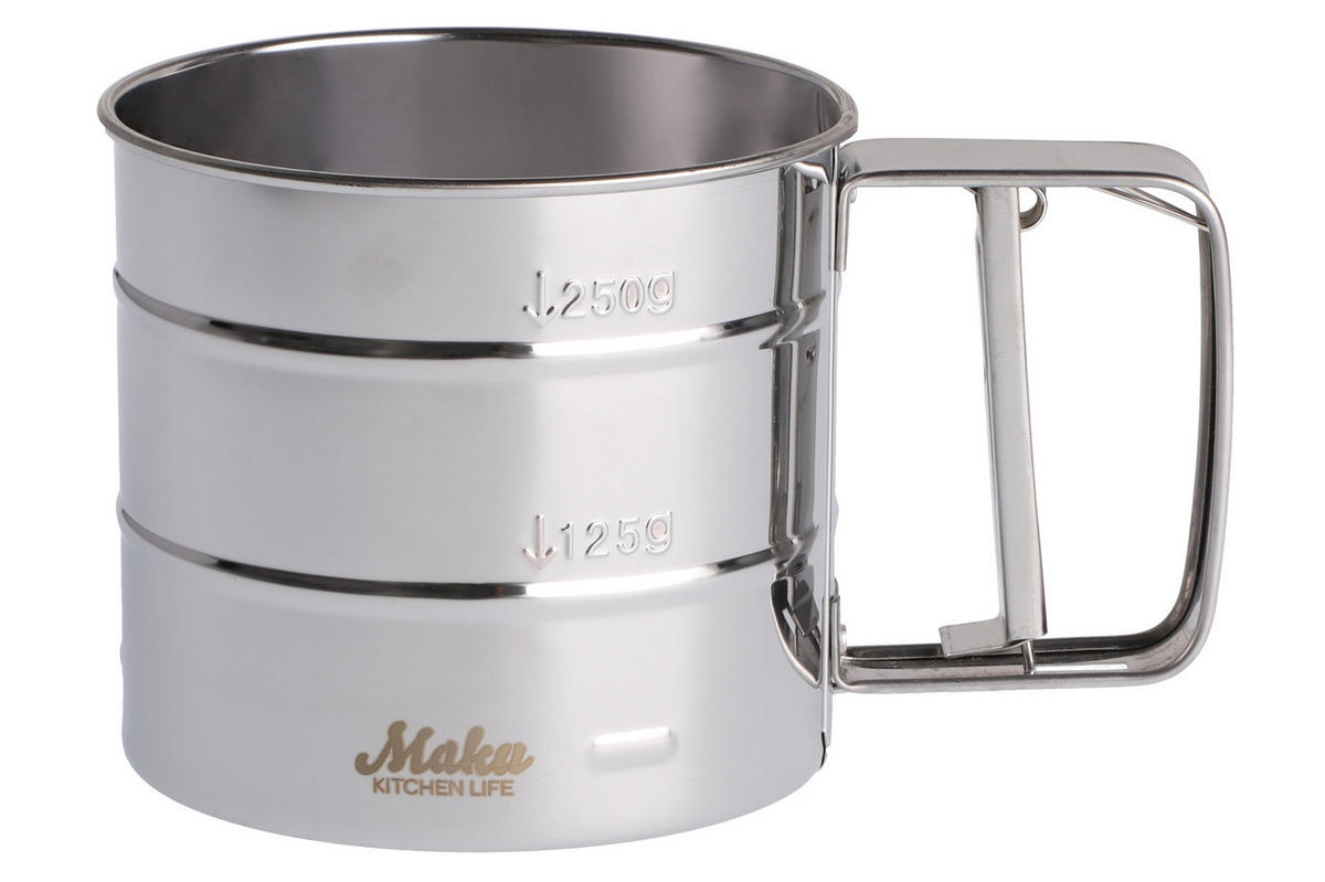 MEHLSIEB Ø 10 cm - Silberfarben, Metall (15.5/9.5/10.5cm)