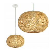 PENDELLEUCHTE BOHO - Beige/Weiß, Holz/Metall (28/28/100cm) - kiki design