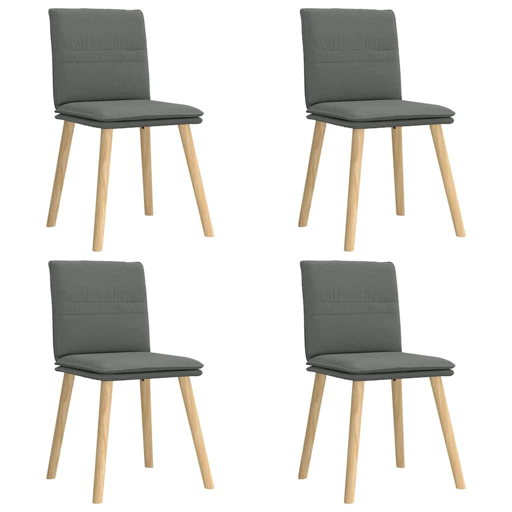 ESSZIMMERSTÜHLE 4 Stk. Dunkelgrau Stoff 45*54*86cm - Dunkelgrau, Metall (45/86/54cm) - ZMH