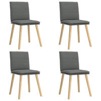 ESSZIMMERSTÜHLE 4 Stk. Dunkelgrau Stoff 45*54*86cm - Dunkelgrau, Metall (45/86/54cm) - ZMH