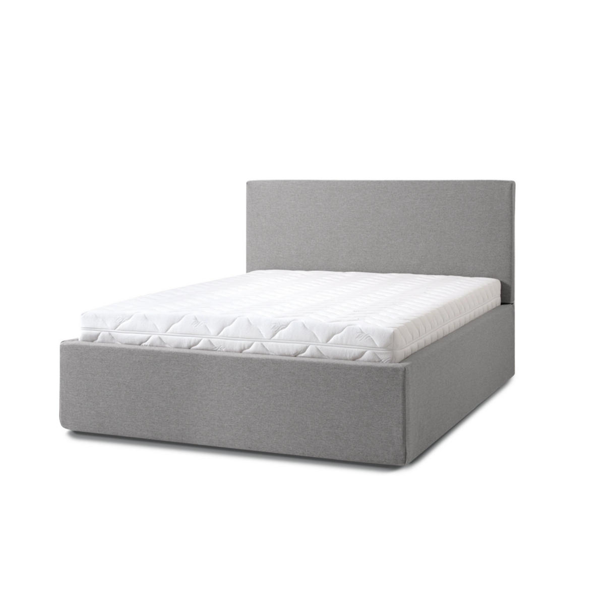 POLSTERBETT Puro Grande 160x200 in Siena Gray - Grau, Holz (160/200cm) - Letti Moderni