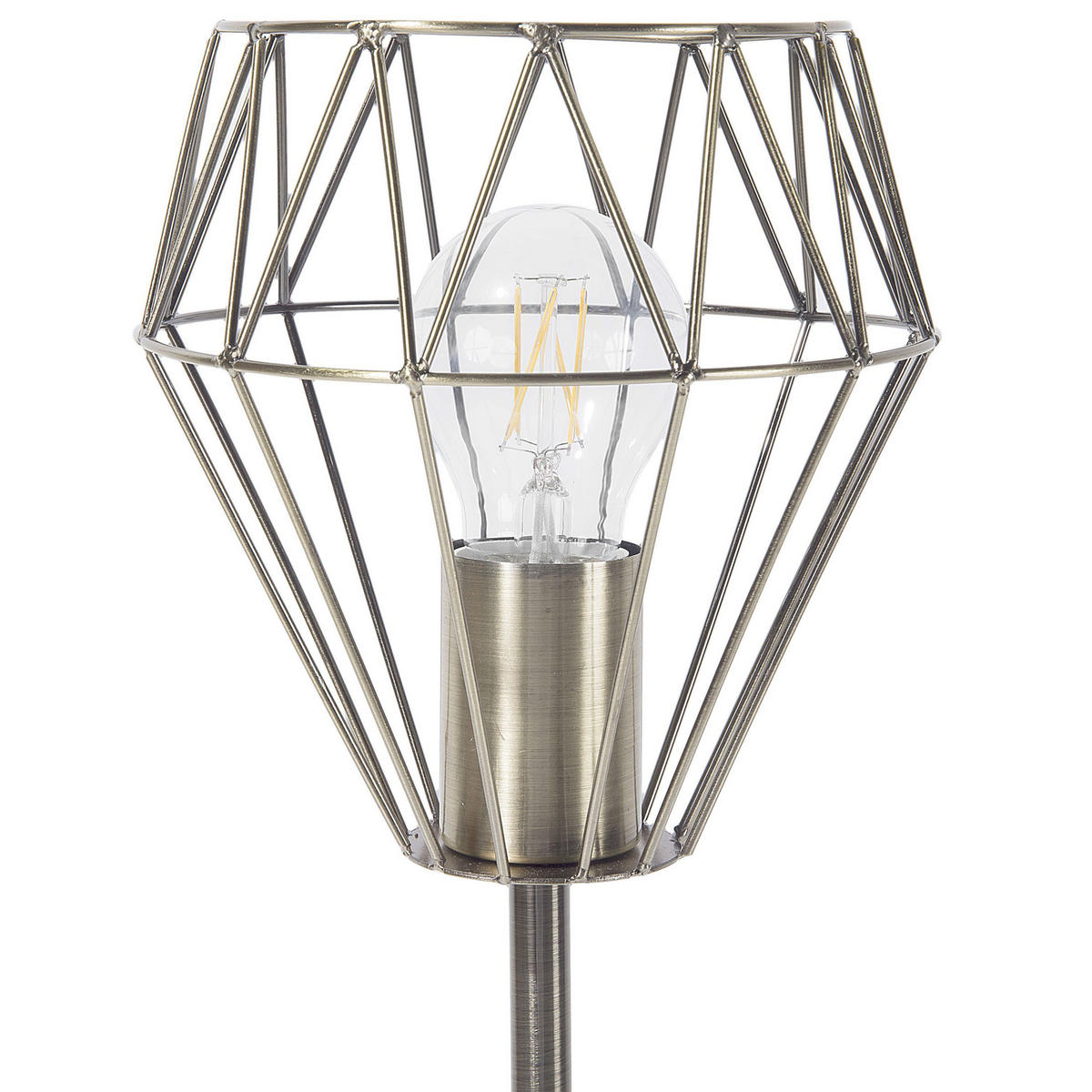 TISCHLEUCHTE Mooni 15/15/53 cm - Messingfarben, Metall (15/15/53cm) - Beliani