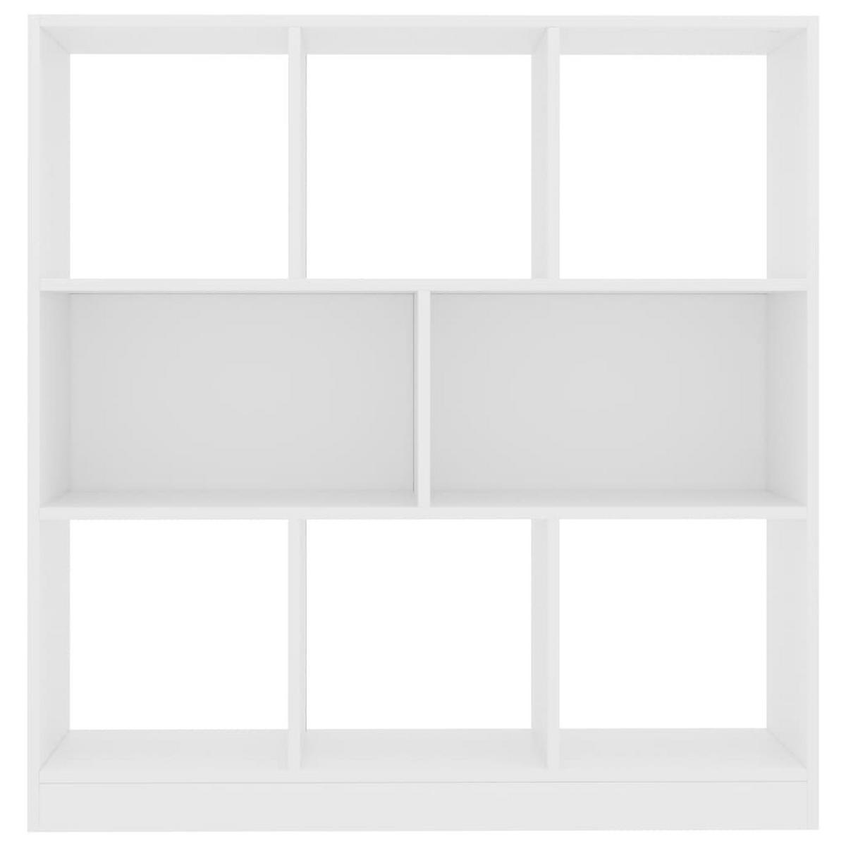 BÜCHERREGAL mit 8 Fächern 97,5/29,5/100 cm aus Holzwerkstoff Weiß - Weiß, Holz (97.5/100/29.5cm) - vidaXL