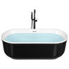 BADEWANNE FREISTEHEND 80x170x59 cm schwarz Pinel - Schwarz, Kunststoff (80/59/170cm) - Beliani