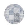 VINTAGE-TEPPICH George waschbar ø 160 cm rund - Blau, Kunststoff (160/160cm) - benuta