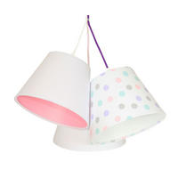HÄNGELEUCHTE Rosa 26/19 cm - Pink/Weiß, Kunststoff (26/0.8/19cm) - ONZENO