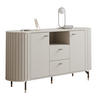 KOMMODE geriffelt, mit Fach, Kaschmir - Kaschmir, Holzwerkstoff (190/81/40cm) - Idohome