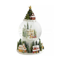 SCHNEEBALL Mit Spieluhr Jollyville - Grün, Glas (14/23.5/14.5cm) - home&you