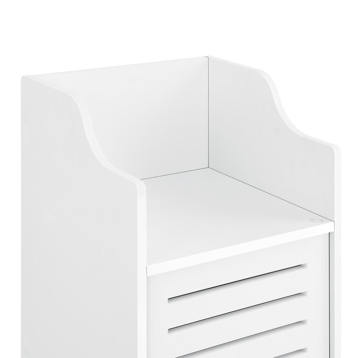 BADEZIMMERSCHRANK Svanvik - Weiß, Kunststoff (32/72/32cm) - [en.casa]